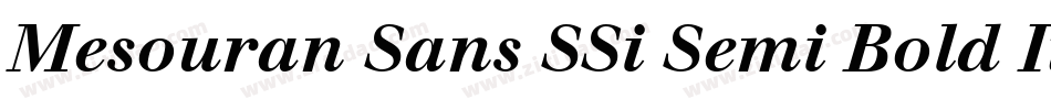 Mesouran Sans SSi Semi Bold Italic字体转换